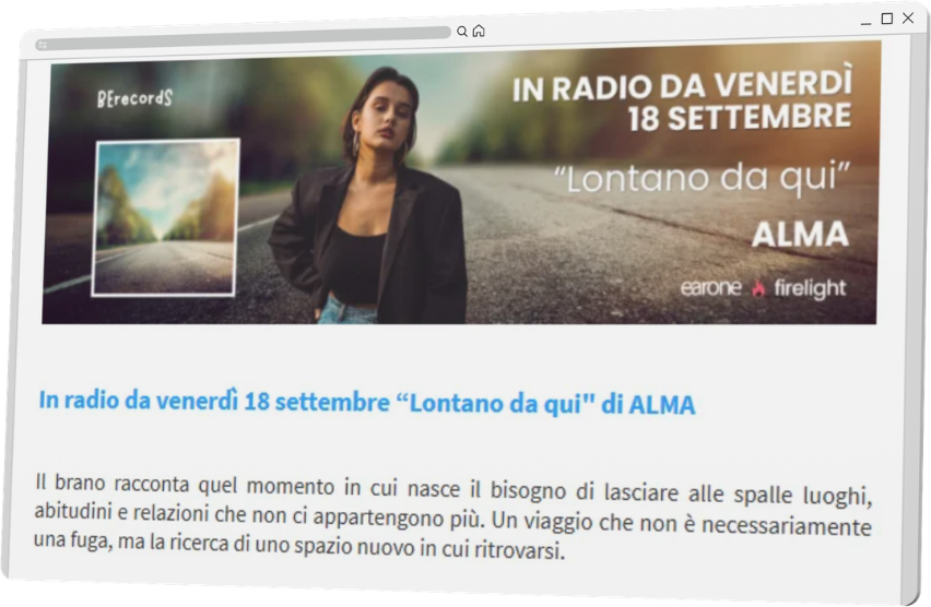 Piattaforma promozionale EarOne - Servizi di promozione musicale per radio, TV e classifiche airplay